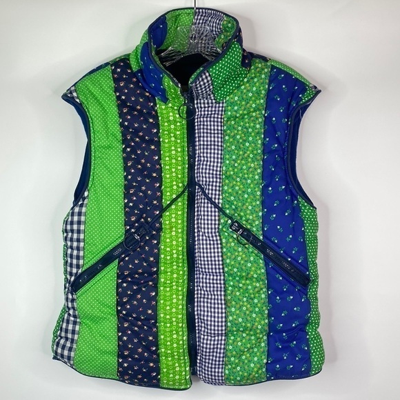 Vintage Marti Merritt Granny Quilt Vest Size Large - Picture 1 of 11